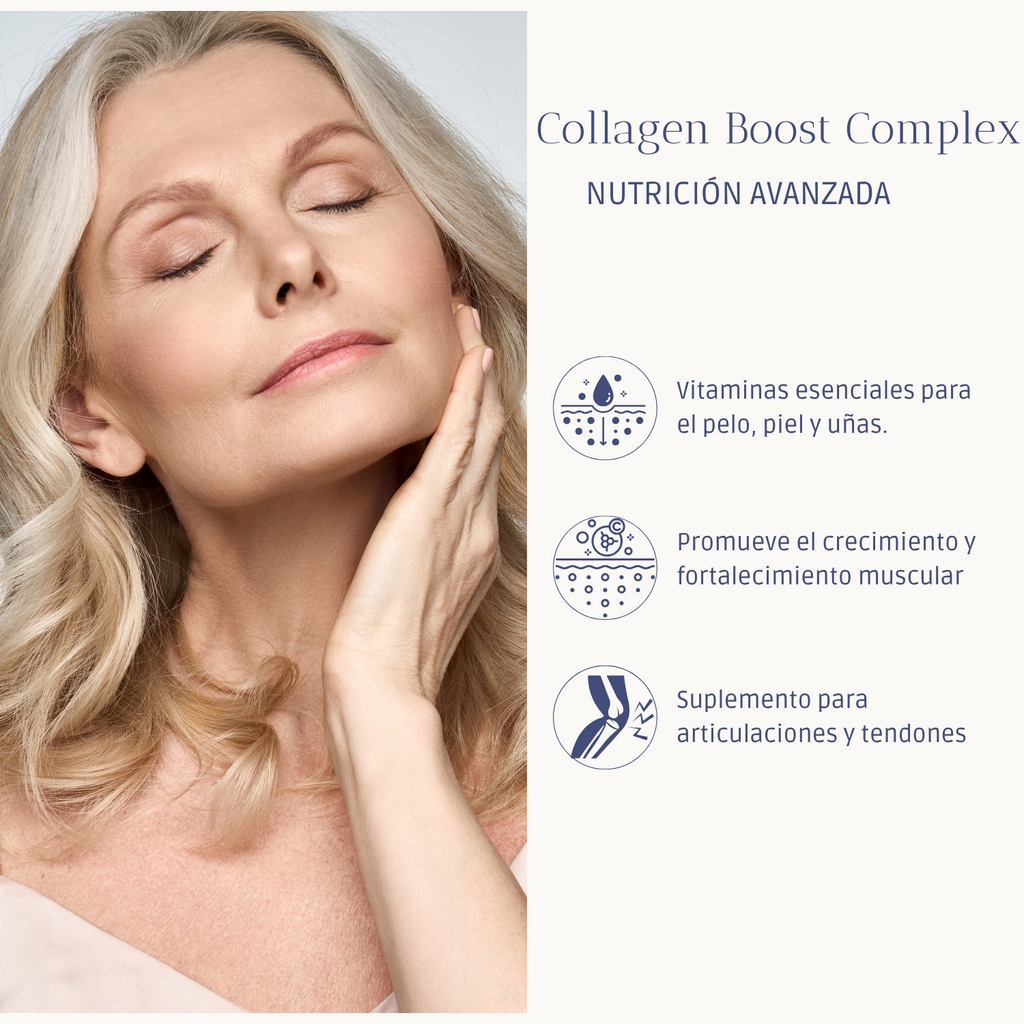 Vitaminas esenciales para el pelo, piel y uñas. Promueve el crecimiento y fortalecimiento muscular. Suplemento para articulaciones y tendondes- colágeno nourjoy