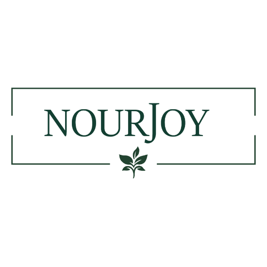 Logo oficial de la marca Nourjoy, suplementos nutricionales naturales