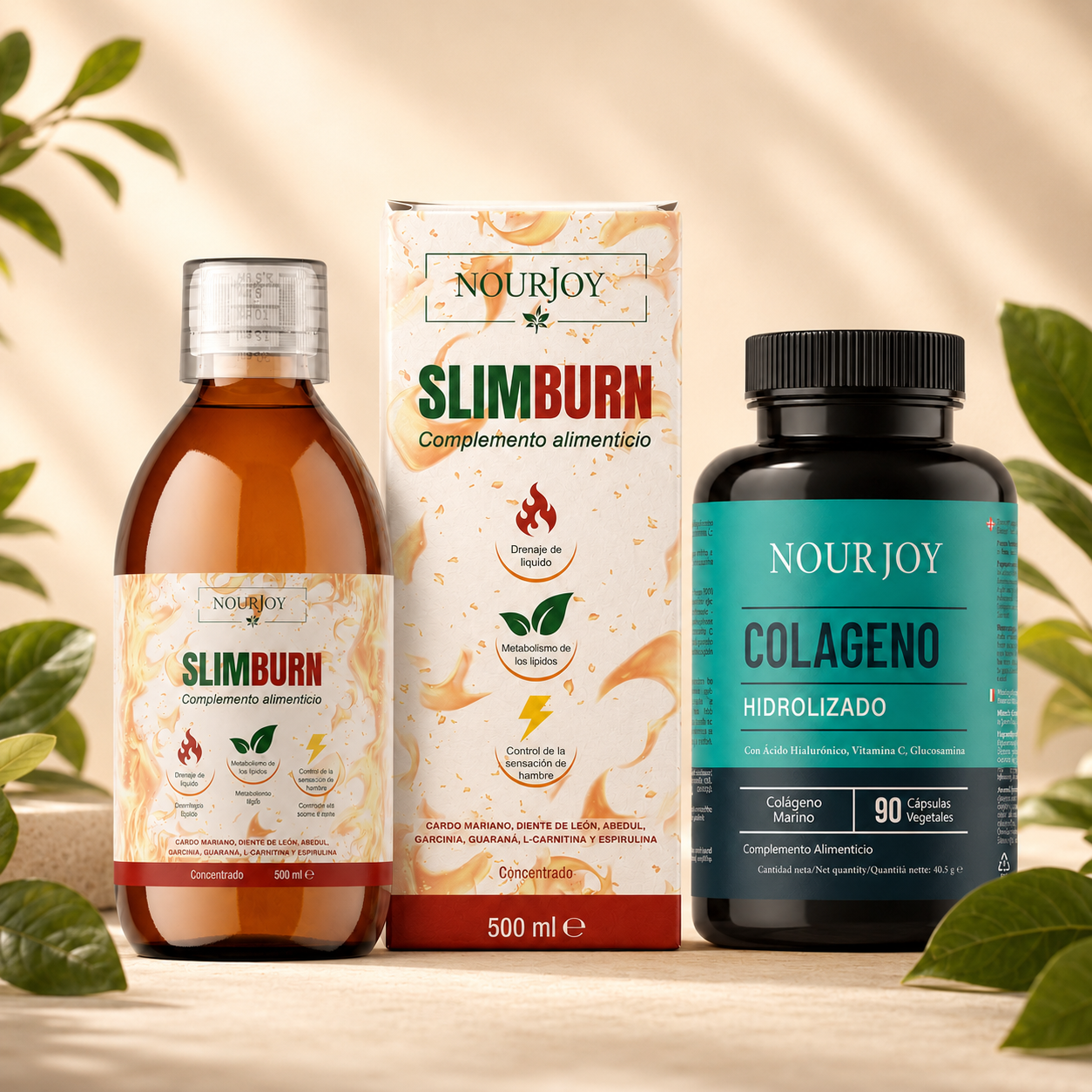 pack reset Slimburn y colágeno nourjoy