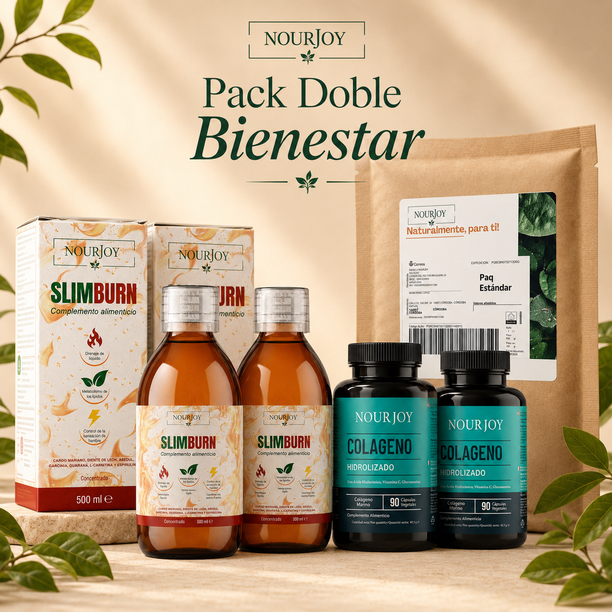 Pack Doble Bienestar | 2 SlimBurn + 2 Colágenos
